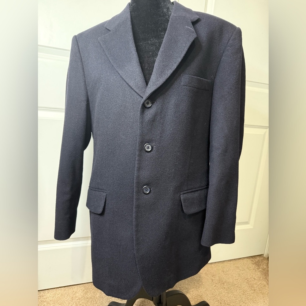 Club Room for Macys 100% Camel Hair Black Sport Coat Blazer, size M, SEE MEASURE